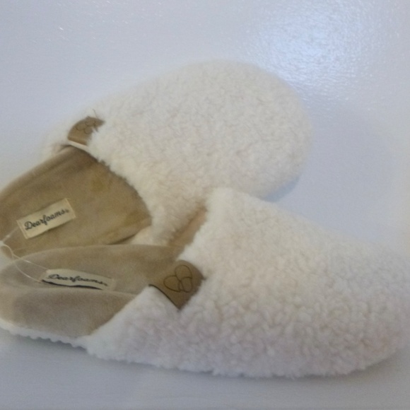 DEARFOAMS SO SOFT FLUFF SLIPPERS sz-7-8 VELVETY LINING NEW - Picture 8 of 10